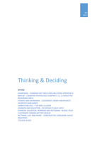 Summary Thinking&Deciding 0HV60