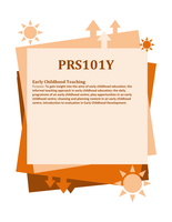 PRS101Y - Early Childhood Teaching