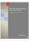 Unit 18 Database Design Assignment 2 Report