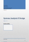 Unit 11 Systems Analysis & Design Assignment 2 Report