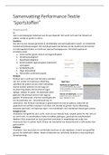 Samenvatting: Basistextiel V (5) Sportstoffen (Performance Textiles) kwartiel 2.1