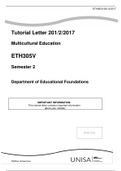 ETH305V Memo to assignment 2 second semester 2017