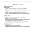 Management Accounting summary Y1Q2