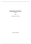 Organisational Behaviour - Summary (2017-2018)