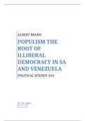 Populism in South Africa and Venezuela essay