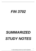 Financial Management 3702 Detailed Notes