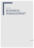 Business Management 114 (first year) 