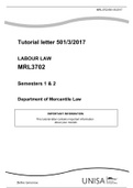 Study Guide for Labour Law MRL3702