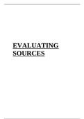 How to Evaluate Sources