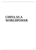 China as a World Power
