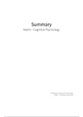 Cognitive Psychology, 8th edition (Matlin)