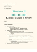 Evolution Exam 1 Review