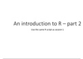 2. An introduction to using R 