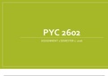 PYC2602 Assignment Memos 2016 - 2017