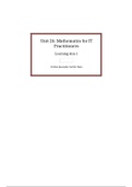Unit 26 - Mathematics for IT Practitioners LO1