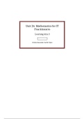Unit 26 - Mathematics for IT Practitioners LO3