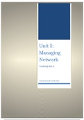 Unit 5 - Managing Networks LO1