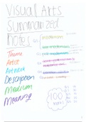 Visual Arts Matric : Summarized Notes
