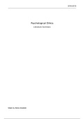Psychological ethics week 1 summary
