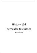 History 114 Semester Test Notes