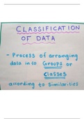 Introduction to presentation and classification of statistical data