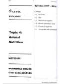 Topic 5-Animal Nutrition