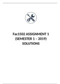 Fac1501 Assignment 1 Solutions - 2019