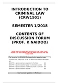 summary of the introduction to criminal law (CRW1501)