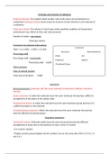 Formulae and amounts of substance, Nomencalture and Isomerism Summary Sheet