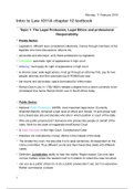 Intro to Law, Topic 1: The Legal Profession