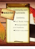 SCK3703 - Community Work 2019 (Updated Pack) & Assignment 2018