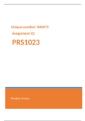 PRS1023 Assignment 02 