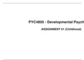 PYC4805 Assignment 1 (Child Development) 2018 _ 90%
