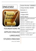 ENG1502 - Marked assignment 90% FROM LECTURER - Guaranteed pass