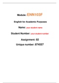 ENN103F - Assignment 2 - 874557