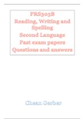 PRS303B - Reading, Writing and Spelling-Second Language exam past papers and answers