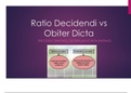 Ratio Decidendi and Obiter Dicta Notes