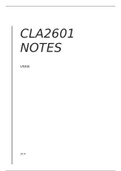 CLA 2601 study notes / summary 
