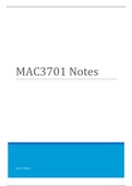 MAC3701 Notes
