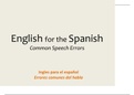 Spanish to English - Common Errors