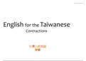 Taiwanese to English - Contractions
