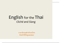 Thai to English - Cliche and Slang