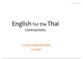 Thai to English - Contractions