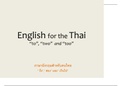 Thai to English - To, Two and Too