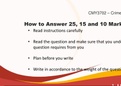 HOW TO ANSWER CMY3702 QUESTIONS 