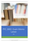 PYC2602  Childhood and adolescent - Latest Memo Updated
