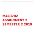MAC3702 Assignment 2 Semester 2 2019