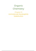 Organic Chemistry - Ch 9: Unimolecular Nucleophilic Substitution