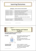Aqueous solutions and chemical equilibria