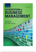 Introduction to Business Management 10th Addition